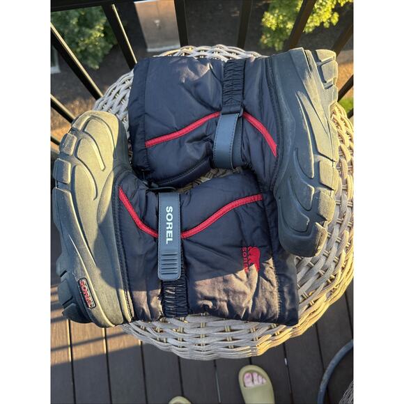 Sorel Womens Snow Boots Size 6 Red & Black With Insulated inserts, Slip On 01831 - Picture 10 of 16